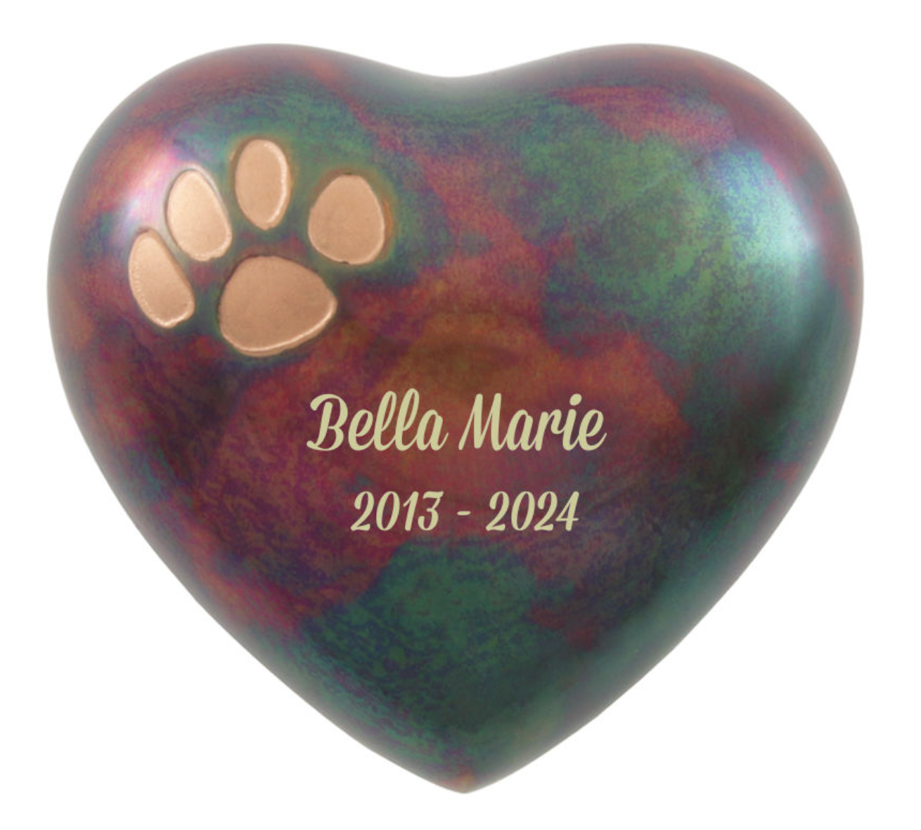 Classic Paw Pet Urn - Raku (with personalization)