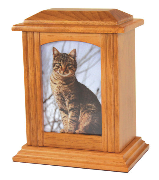 Wooden Arched Photo Urn