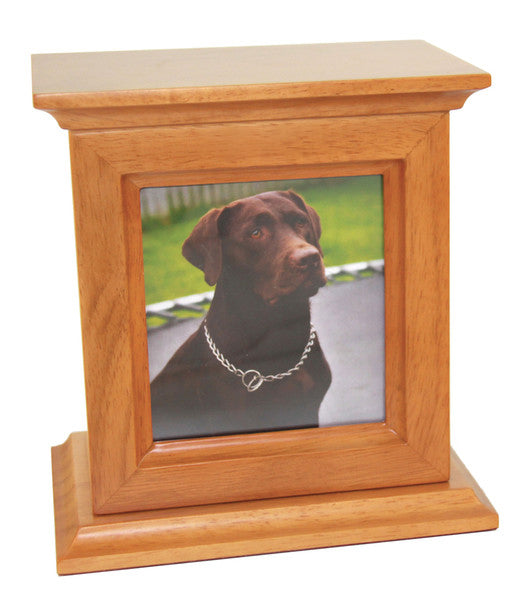 Square Photo Wooden Pet Urn