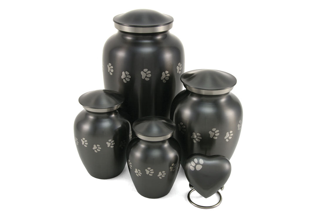 Classic Paw Pet Urn - Slate (with personalization)