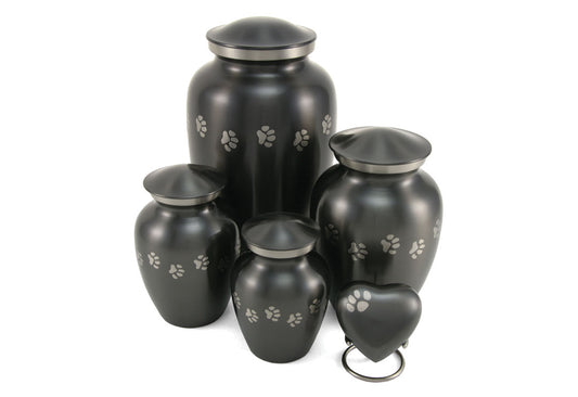 Classic Paw Pet Urn - Slate (with personalization)