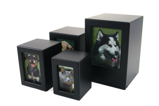 Wooden Photo Urn - Black