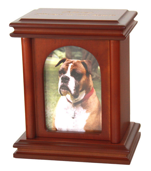 Wooden Arched Photo Urn