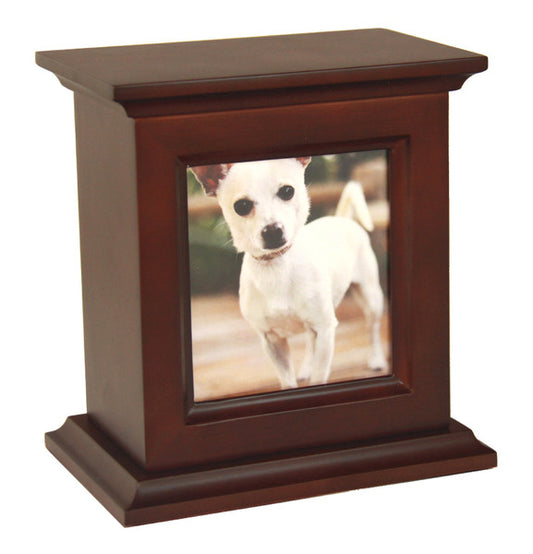 Square Photo Wooden Pet Urn