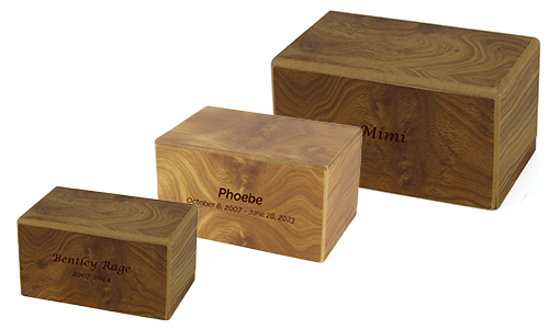 Natural MDF Plain Pet Urn (with personalization)