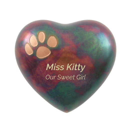 Arielle Heart Urn - with personalization